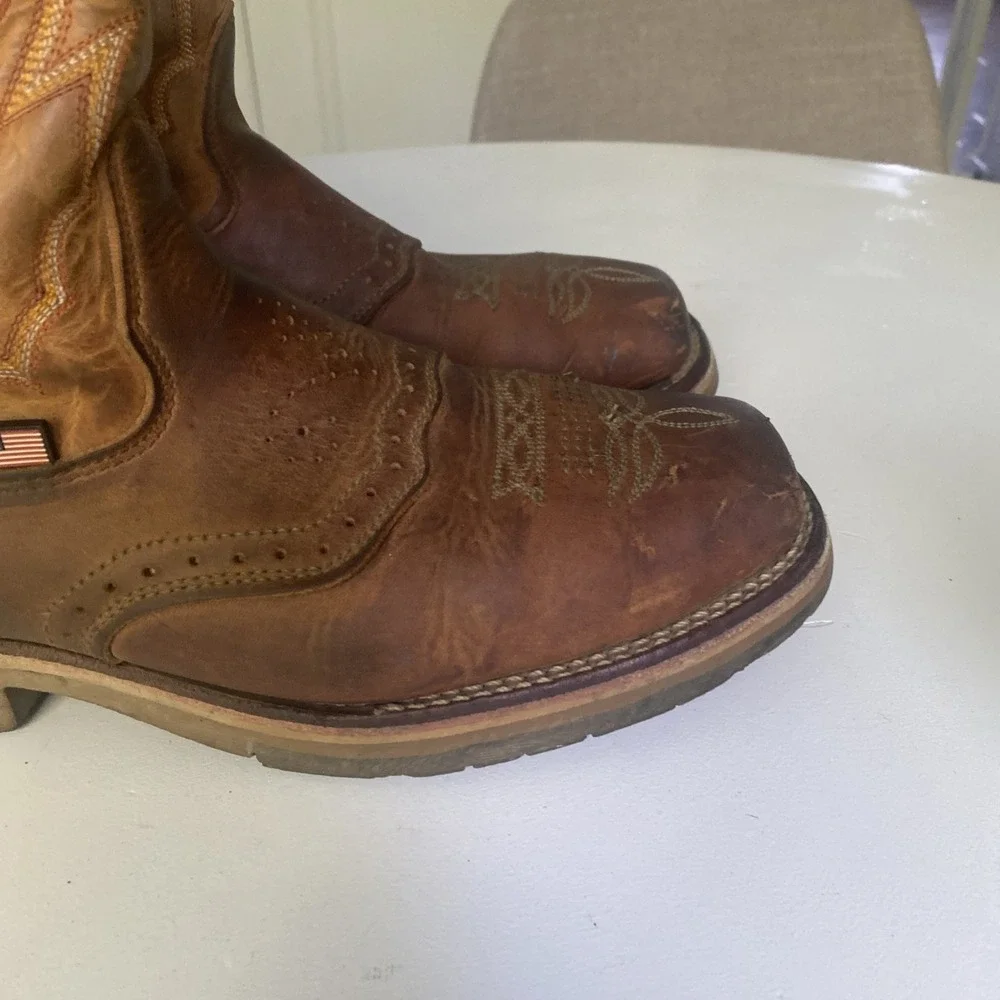 Double-H Dwight Steel Toe Work Boot Brown Men's Size 10.5 D Made In USA